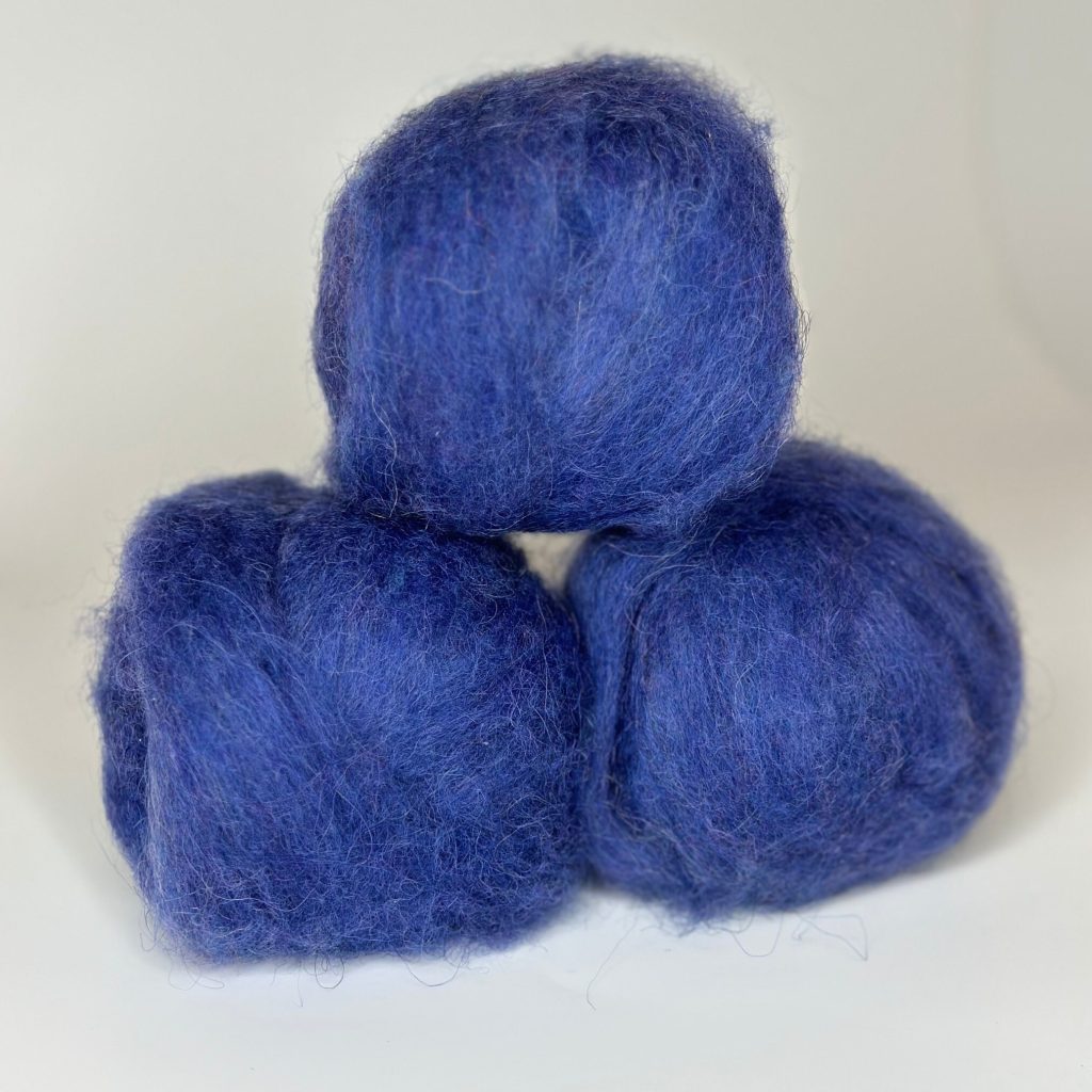 Icelandic Wool Roving Ball - Periwinkle