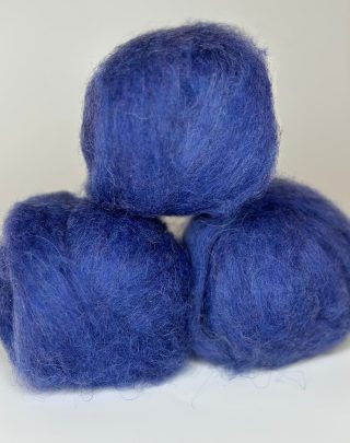 Icelandic Wool Roving Ball - Periwinkle