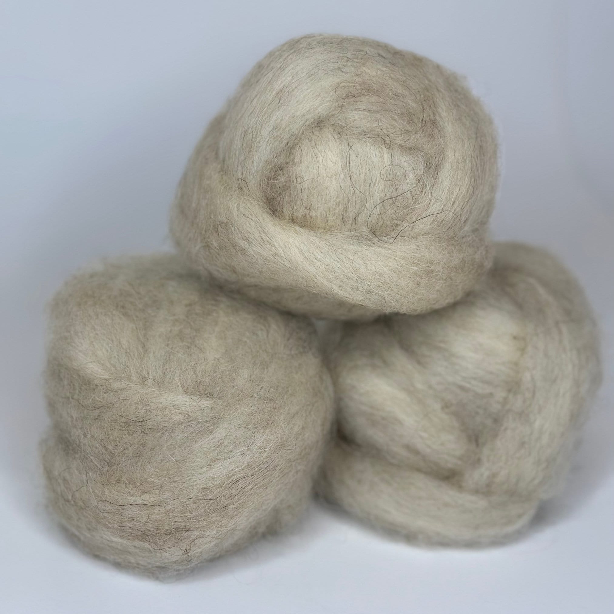Icelandic Wool Roving Ball - Natural Cream