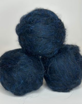 Icelandic Wool Roving Ball - Navy Blue