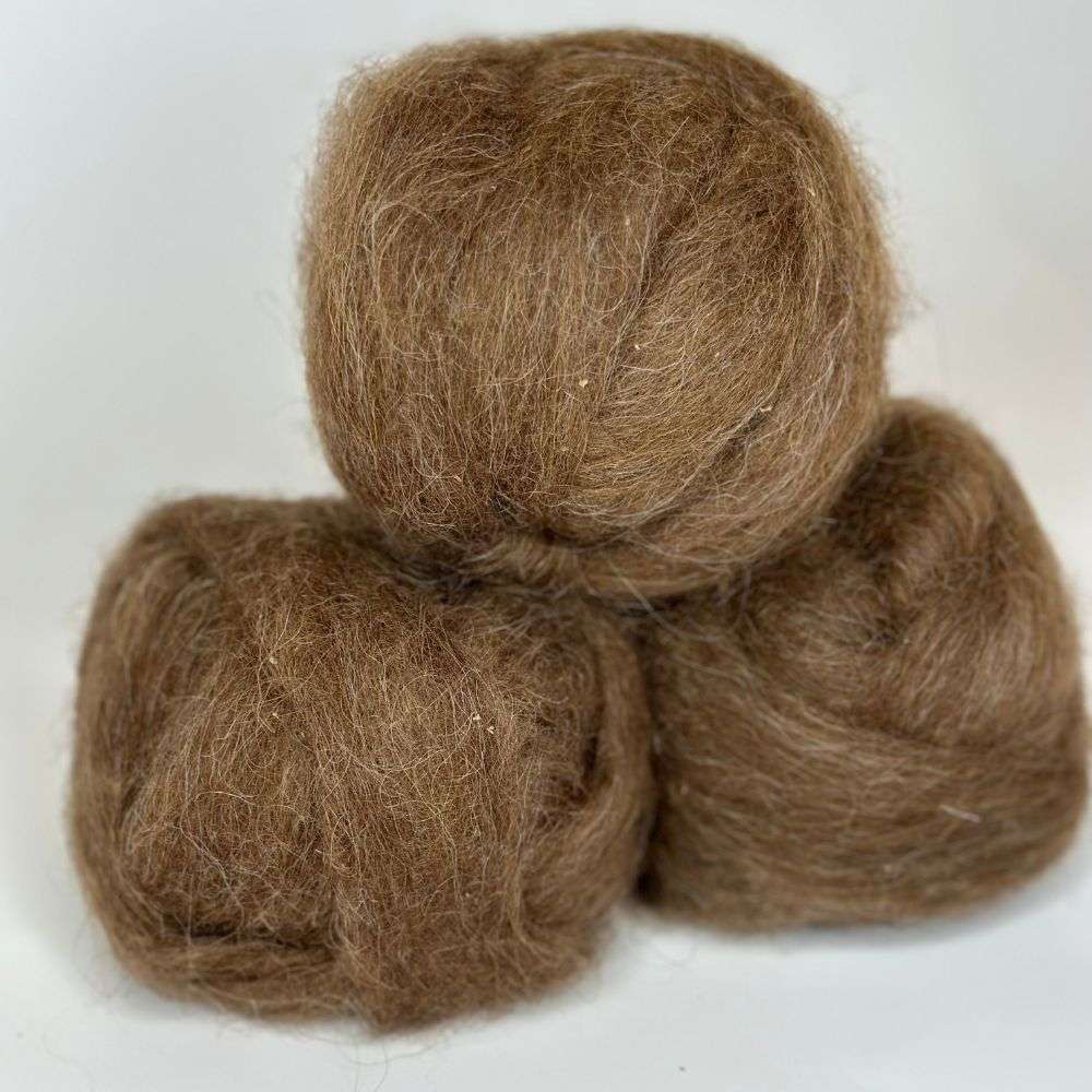 Icelandic Wool Roving - Natural Chestnut Brown 1oz - Telderer's ...