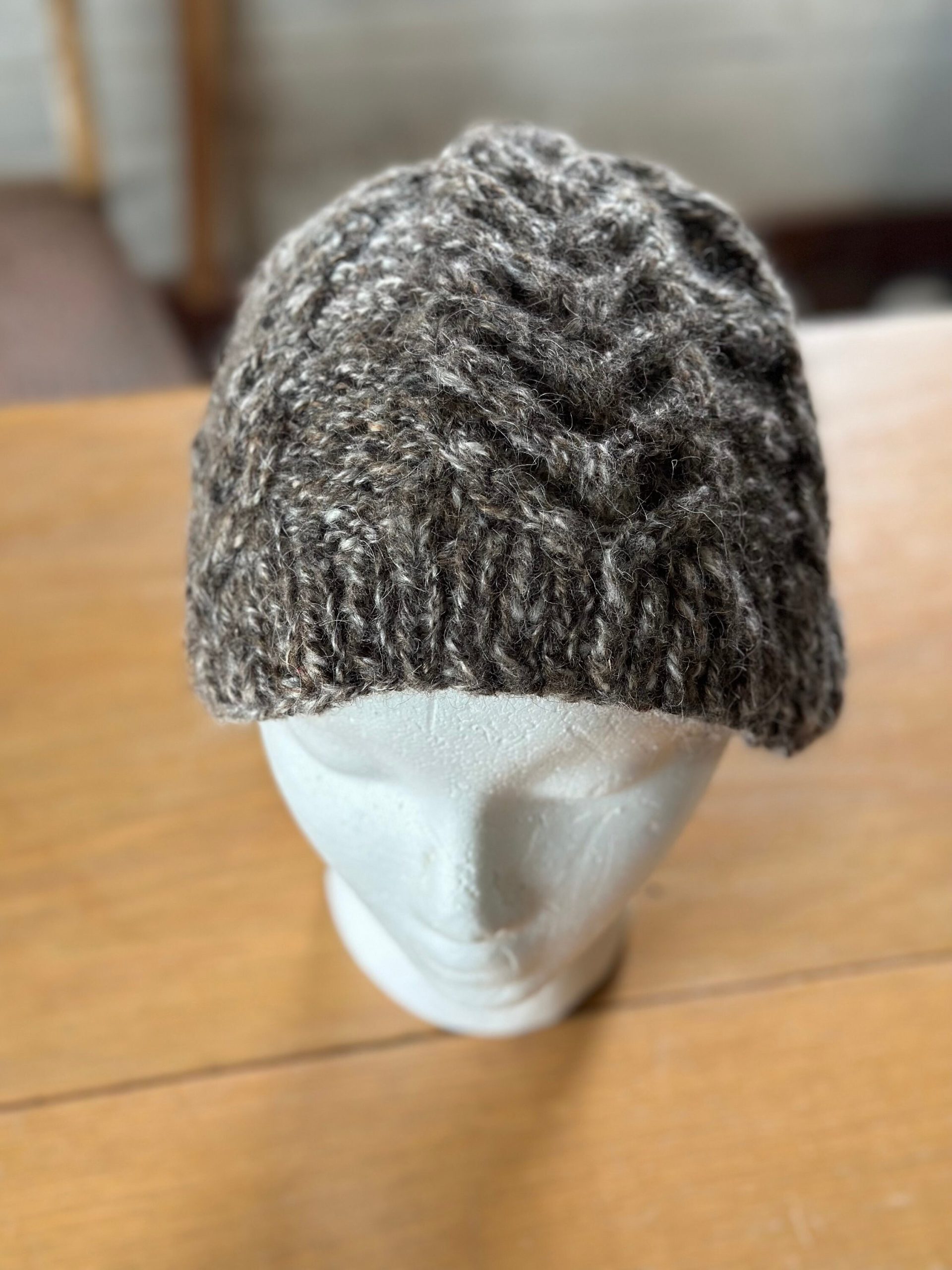 Hand-Spun Icelandic Wool Tortoiseshell Hat - Image 2