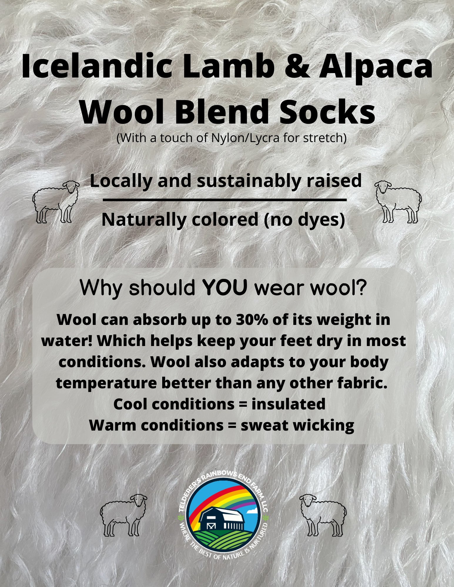 Icelandic and Alpaca Wool Blended Golf Socks - Image 2