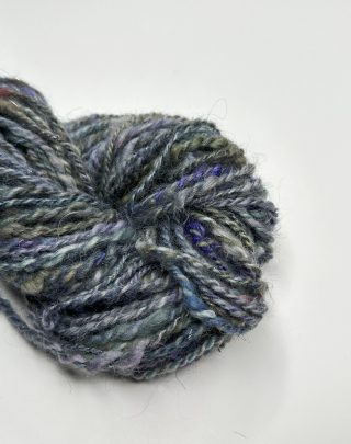 Handspun and Hand Dyed Wool Art Yarn - Amethyst Quartz
