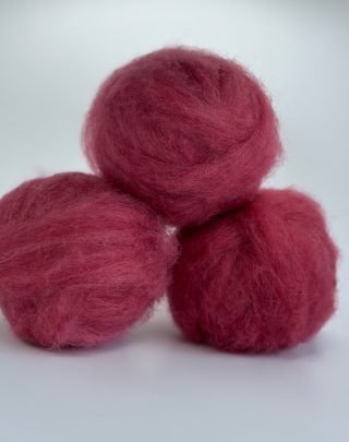 Icelandic Wool Roving Ball - Rose Pink