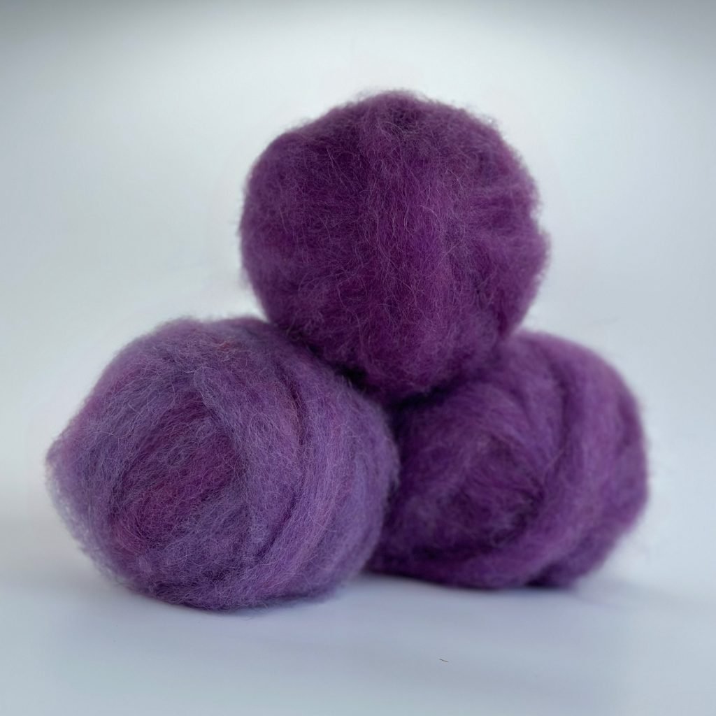 Icelandic Wool Roving Ball - Orchid