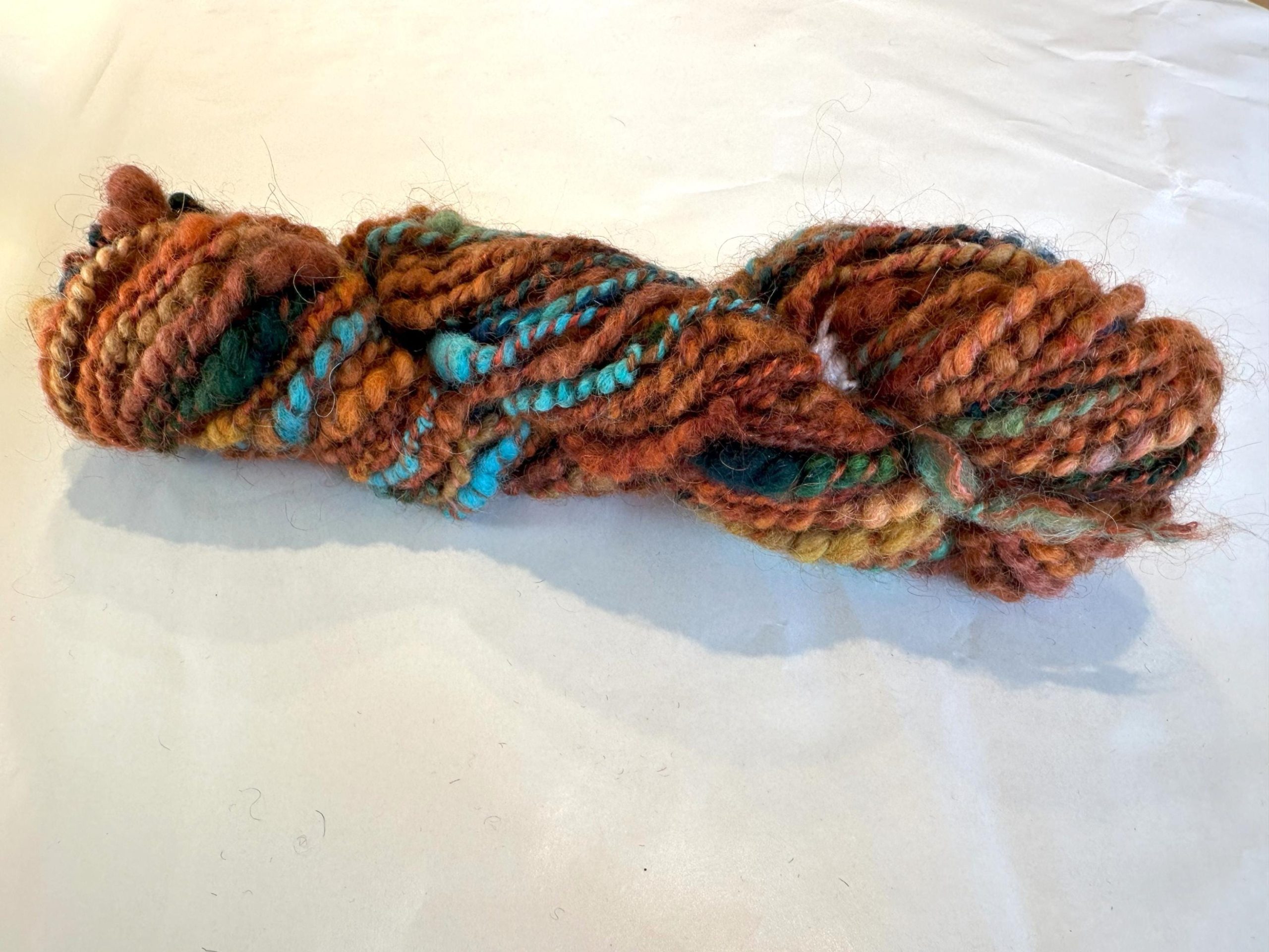 Rustic Sunset Yarn - Amber, Pine, Spruce, Rust & Sky Blue for Cozy Fall Projects - Image 2