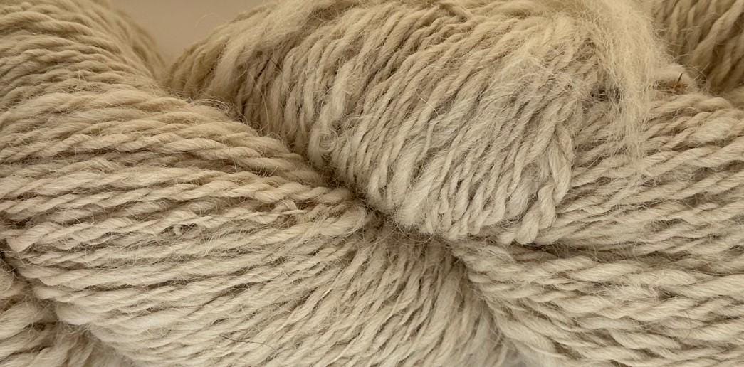 Ally Thin Icelandic Wool Boucle Yarn - Soft Off-White Blend of Icelandic Wool & Alpaca for Knit, Crochet, Fiber Art - Image 3