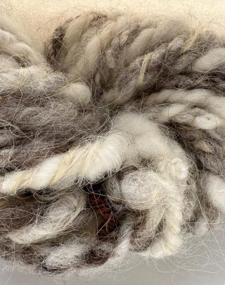 Beach Blend Yarn - Textured Natural Gray & Light Brown Yarn for Knit, Crochet, Fiber Art