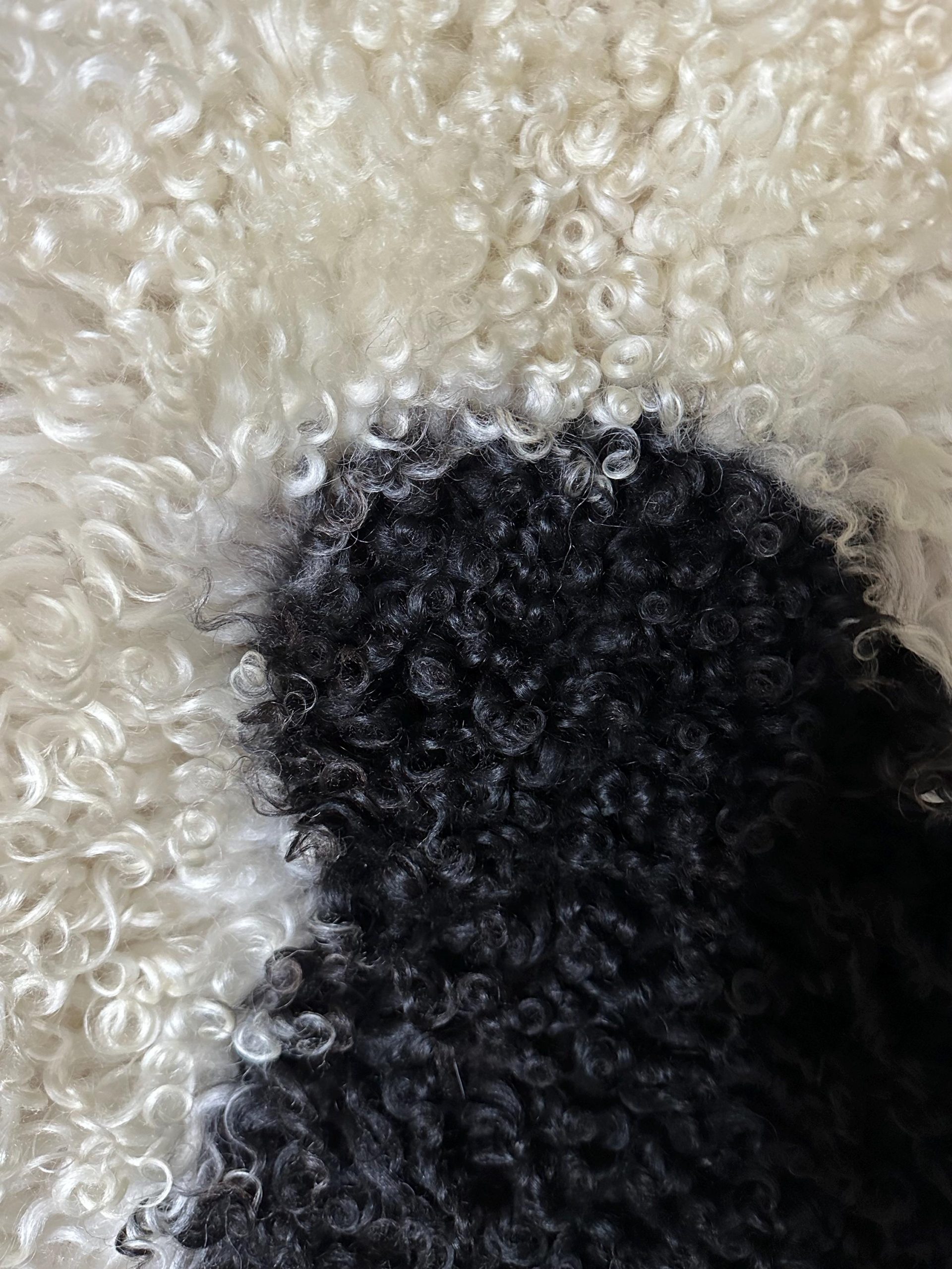 White & Black Spotted Icelandic Sheepskin Rug – Soft, Artisan Farm Hide - Image 5