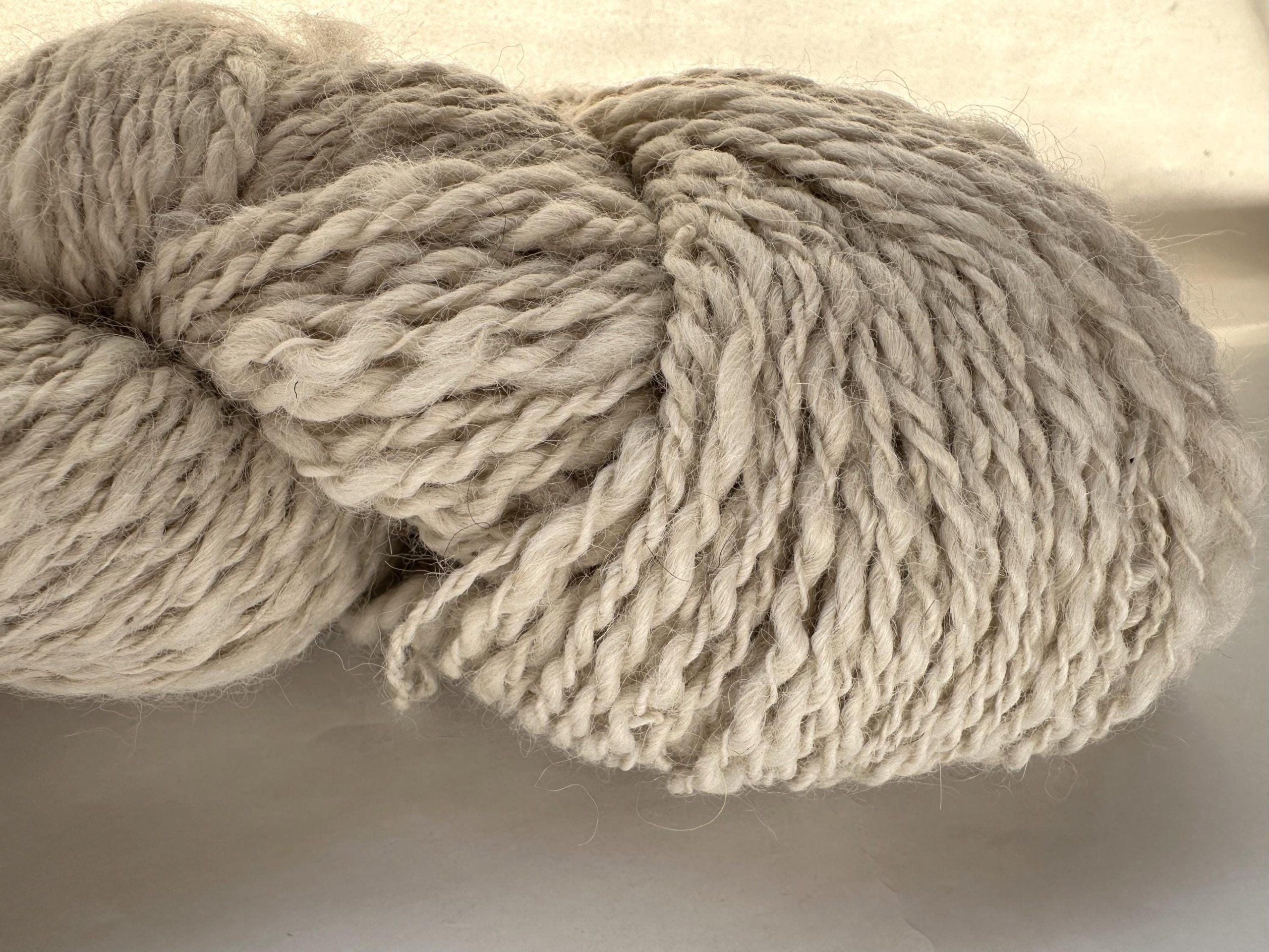 Ally Thin Icelandic Wool Boucle Yarn - Soft Off-White Blend of Icelandic Wool & Alpaca for Knit, Crochet, Fiber Art